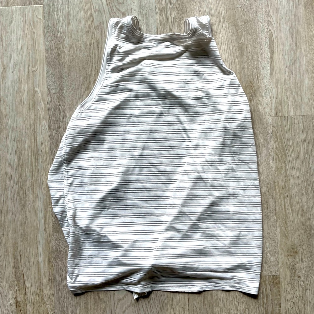 White Lululemon Tie Back Tank Top